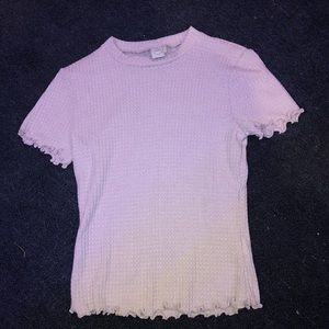 Blush ruffle shirt